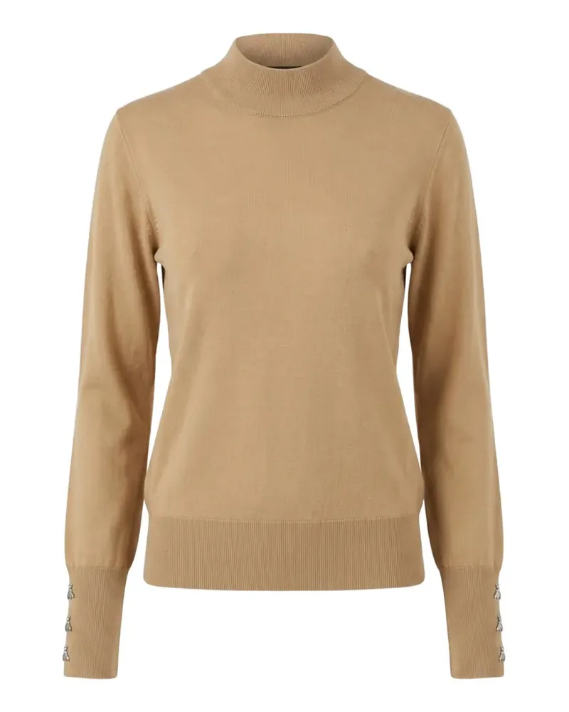 Patrizia Pepe embellished high-neck sweater - Nude Nude