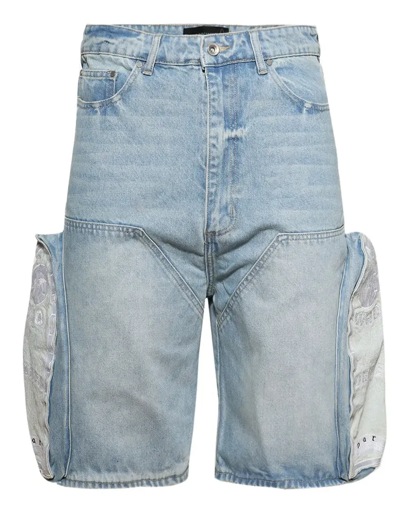 WHO DECIDES WAR Jeans-Shorts im Patchwork-Look - Blau Blau