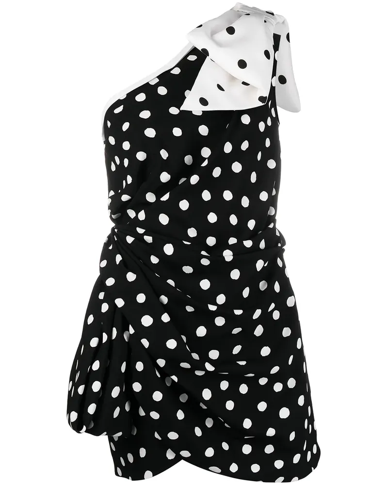 Saint Laurent Minikleid im One-Shoulder-Design - Schwarz Schwarz