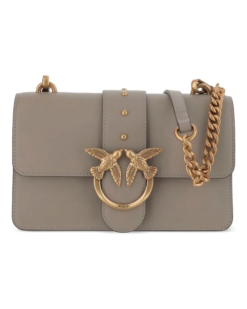 Pinko Schultertasche mit Love Birds-Schnalle - Nude Nude