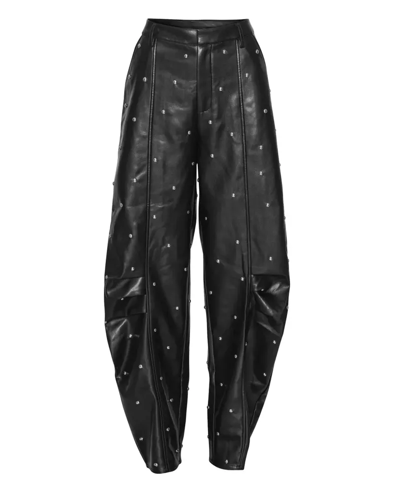 ROTATE Birger Christensen Cargohose mit Nieten - Schwarz Schwarz