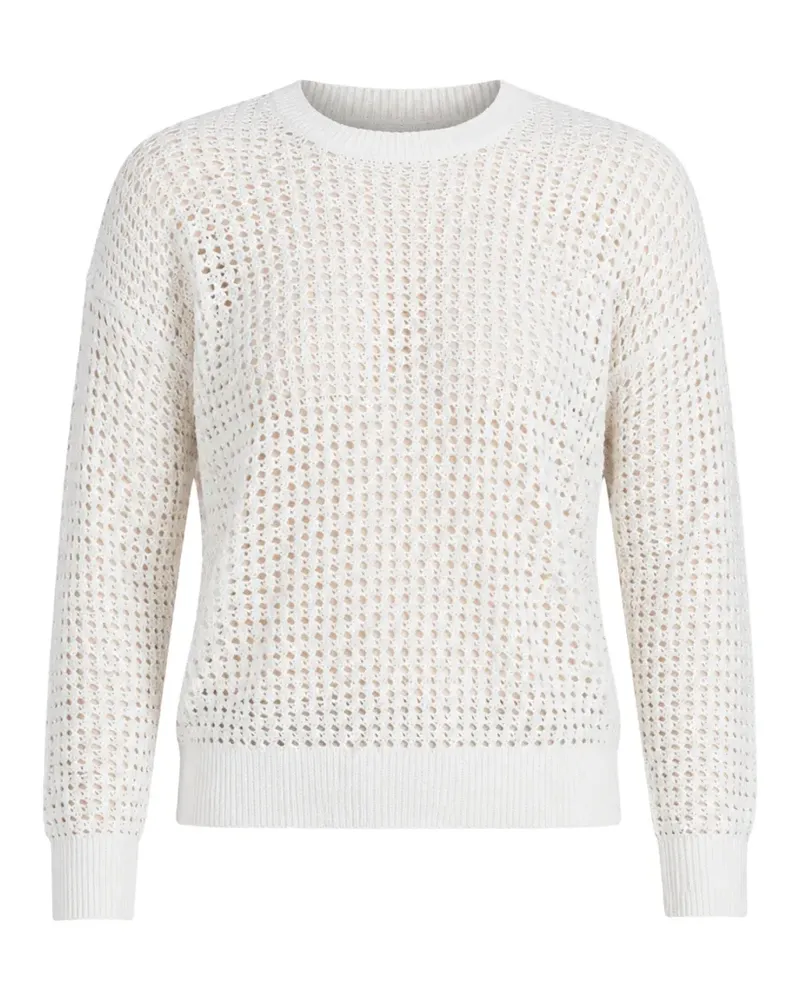 Eleventy open-knit crew-neck sweater - Weiß Weiß