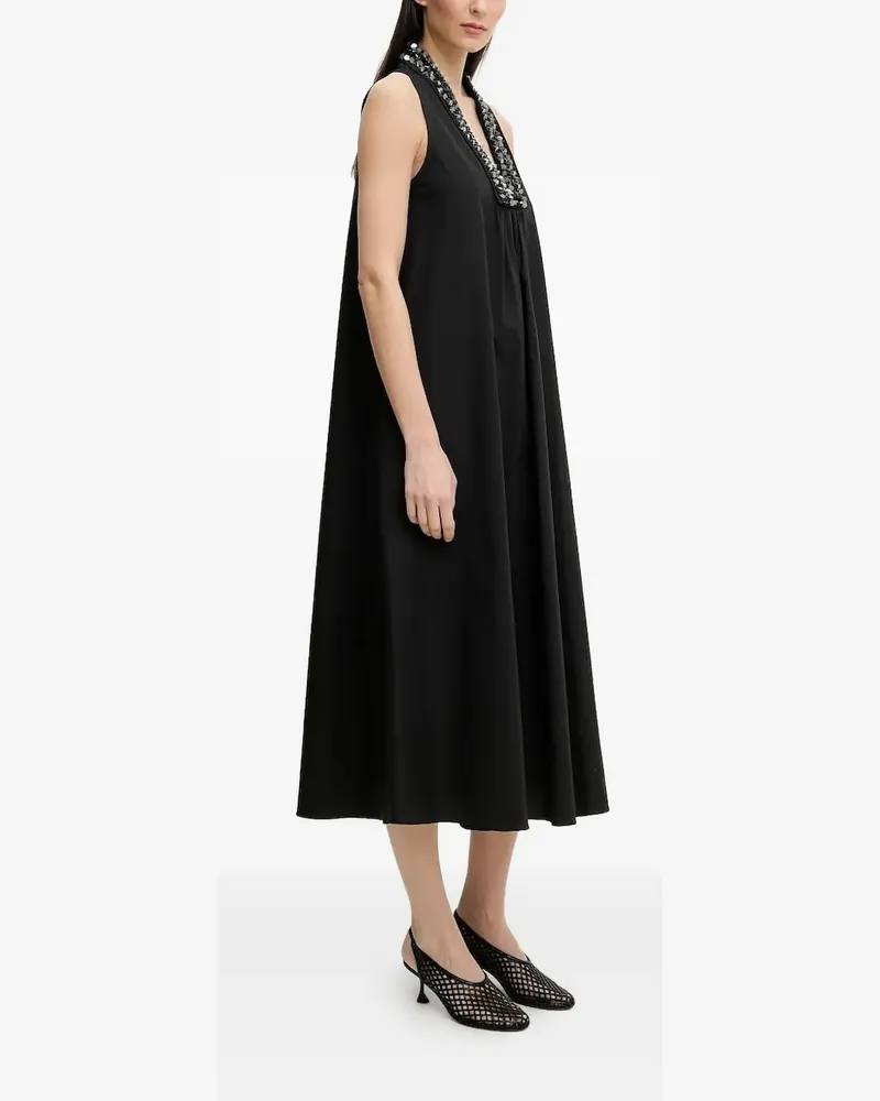Isabelle Blanche Midikleid mit Pailletten - Schwarz Schwarz
