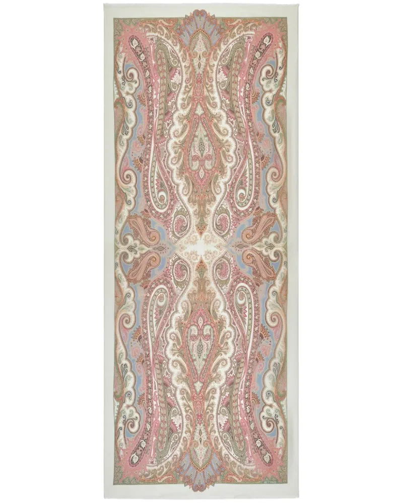 Etro Schal aus Seide mit Paisley-Print - Nude Nude