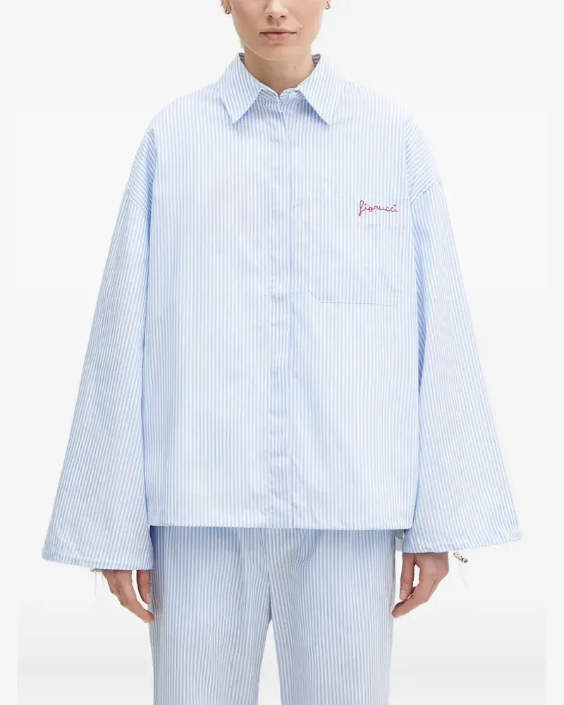 Fiorucci Gestreiftes Hemd mit Stickerei - Blau Blau
