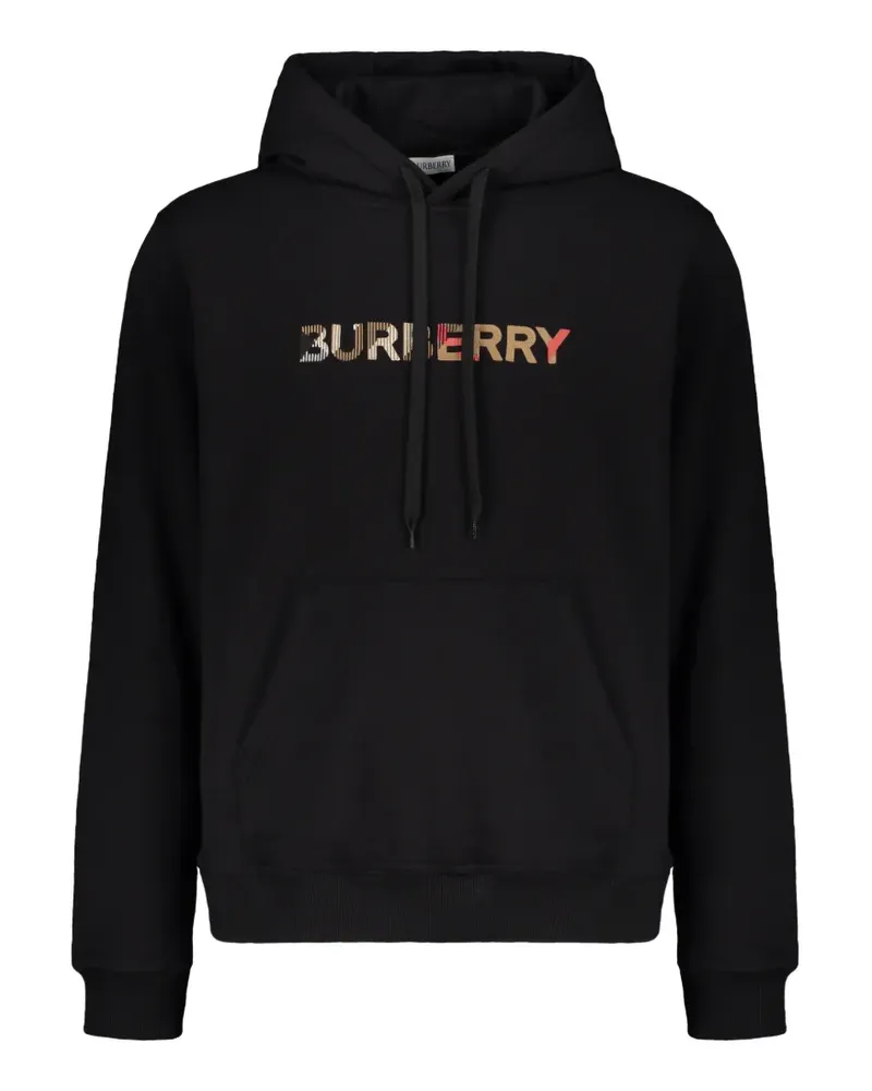 Burberry logo-print drawstring hoodie - Schwarz Schwarz