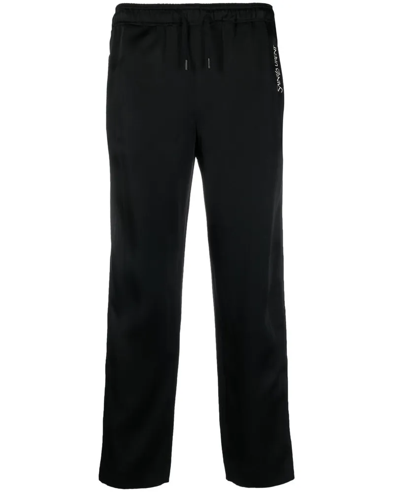 Saint Laurent Jogginghose mit Logo-Stickerei - Schwarz Schwarz