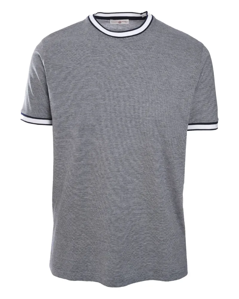 Luciano Barbera T-Shirt mit Kontrastdetails - Blau Blau