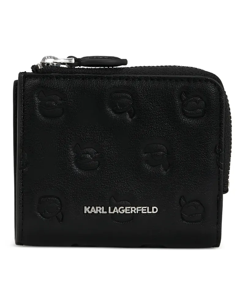 Karl Lagerfeld Ikon monogram-bifold wallet - Schwarz Schwarz