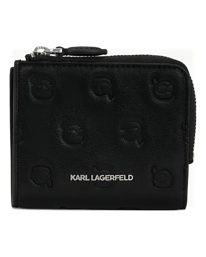 Karl Lagerfeld Ikon monogram-bifold wallet - Schwarz Schwarz