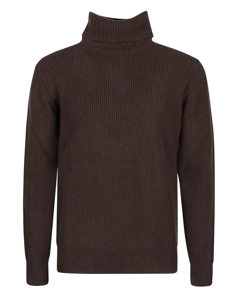 Ballantyne Gerippter Rollkragenpullover - Braun Braun