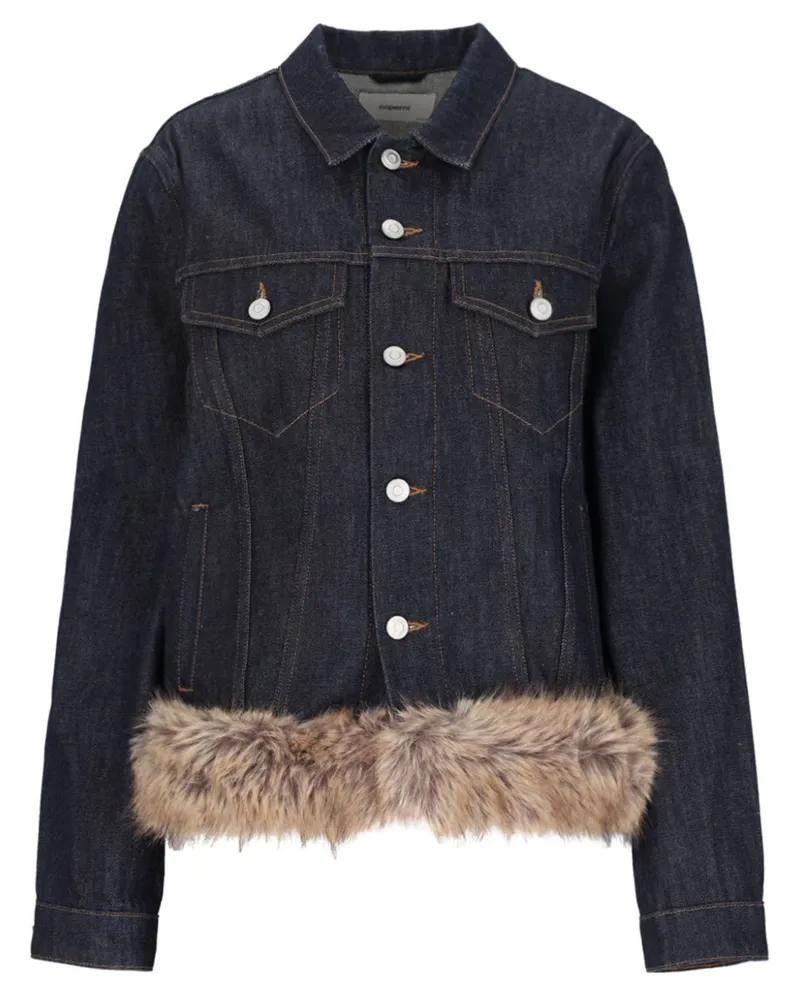 COPERNI Jeansjacke mit Faux-Fur-Kragen - Blau Blau