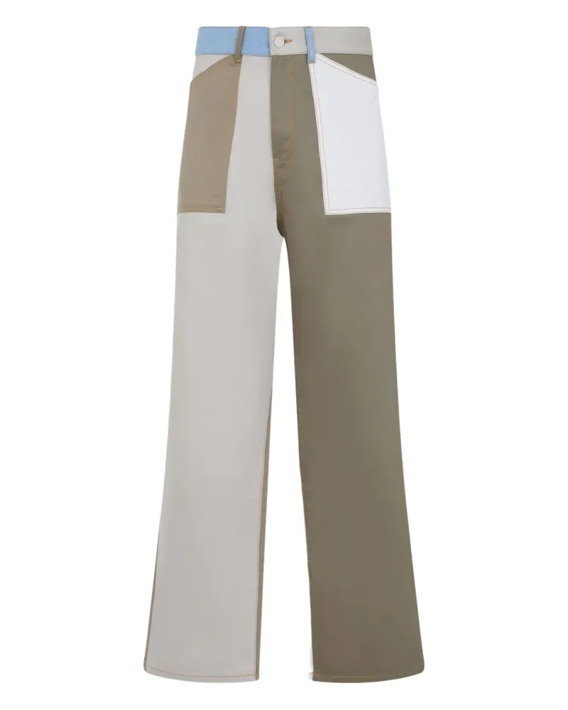 Givenchy Weite Hose in Colour-Block-Optik - Nude Nude