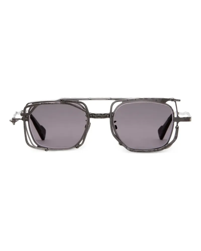 KUBORAUM Z51 Sonnenbrille mit geometrischem Gestell - Grau Grau