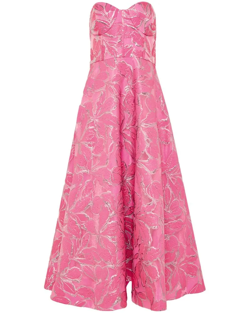 Monique Lhuillier Amelia Midikleid - Rosa Rosa