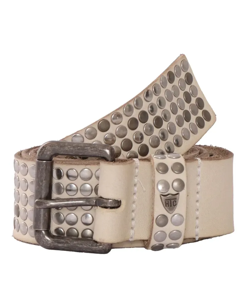 HTC Hollywood Trading Company studded buckle belt - Nude Nude