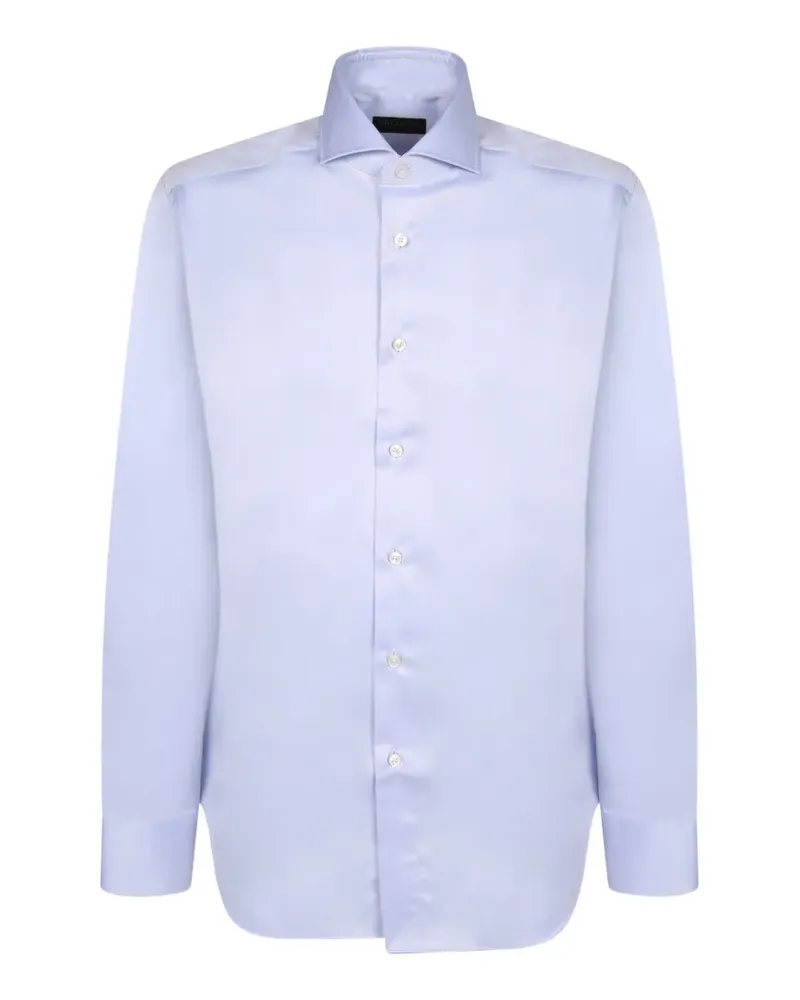 Dell'oglio Hemd mit Eton-Kragen - Blau Blau