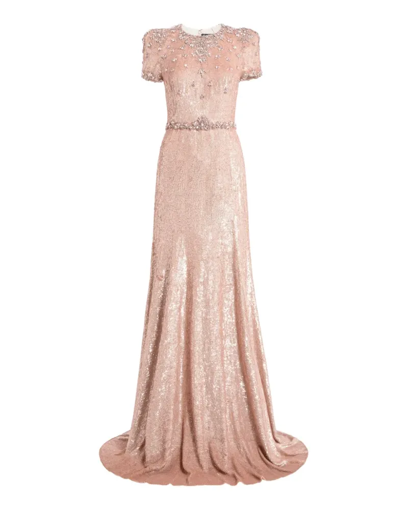 Jenny Packham Verziertes Lombard Kleid - Rosa Rosa