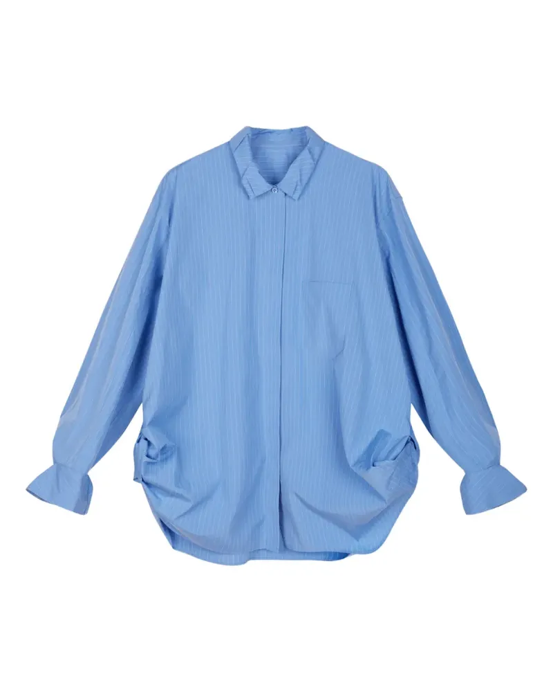 JNBY Gestreiftes Hemd mit Puffärmeln - Blau Blau