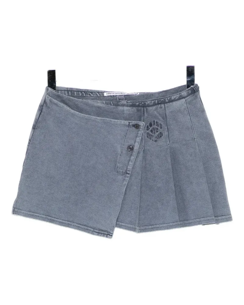 Alexander Wang pleated wrap mini skirt - Blau Blau