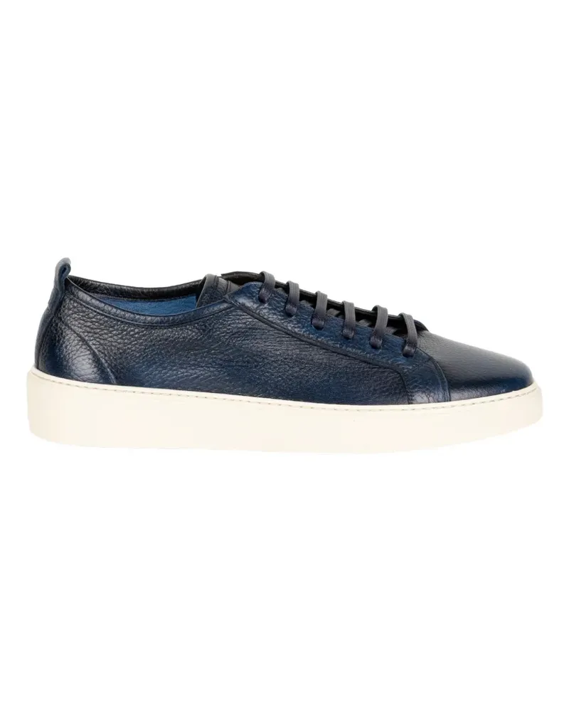 Neil Barrett pebbled-leather sneakers - Blau Blau