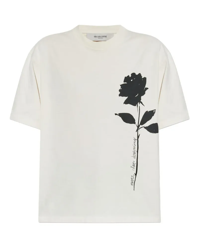 Golden Goose T-Shirt mit Print - Weiß Weiß