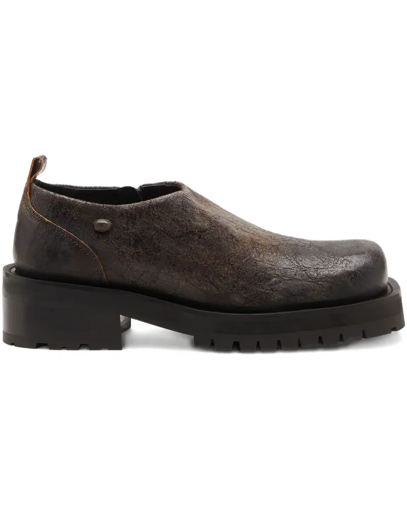 Diesel D-Texan Derby-Schuhe mit Reißverschluss - Braun Braun