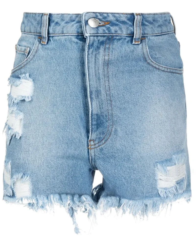 GCDS Jeans-Shorts im Distressed-Look - Blau Blau