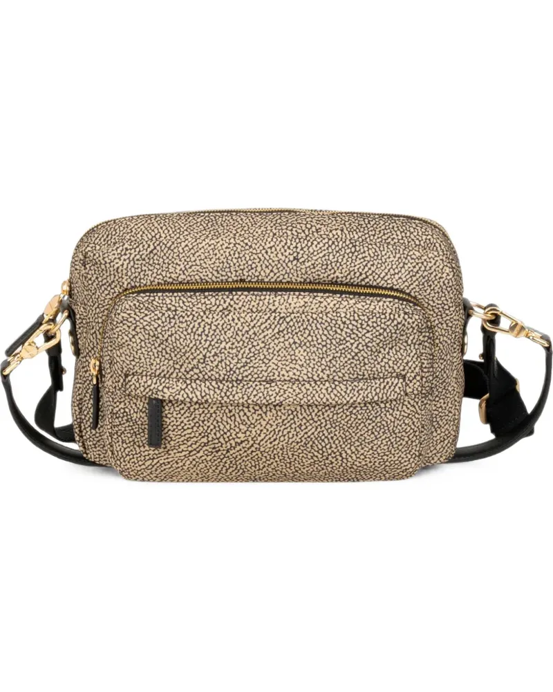 Borbonese medium B-Club OP shoulder bag - Nude Nude