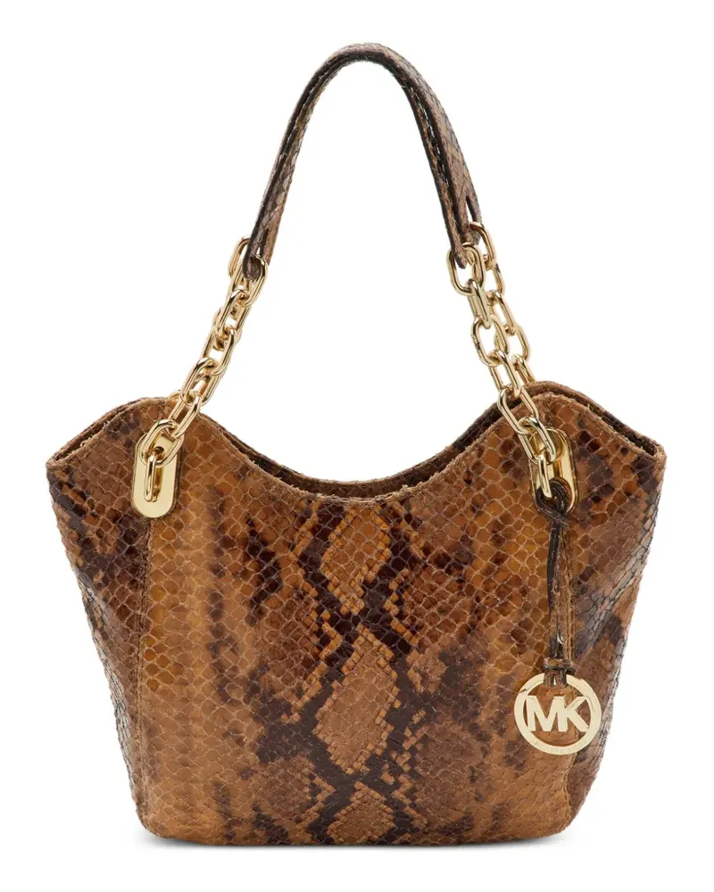 Michael Kors Tote Bag mit Schlangenleder-Optik - Braun Braun