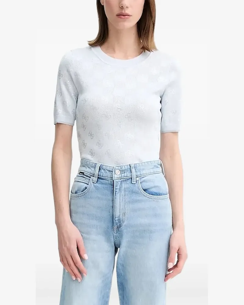 Guess T-Shirt mit Logo - Blau Blau