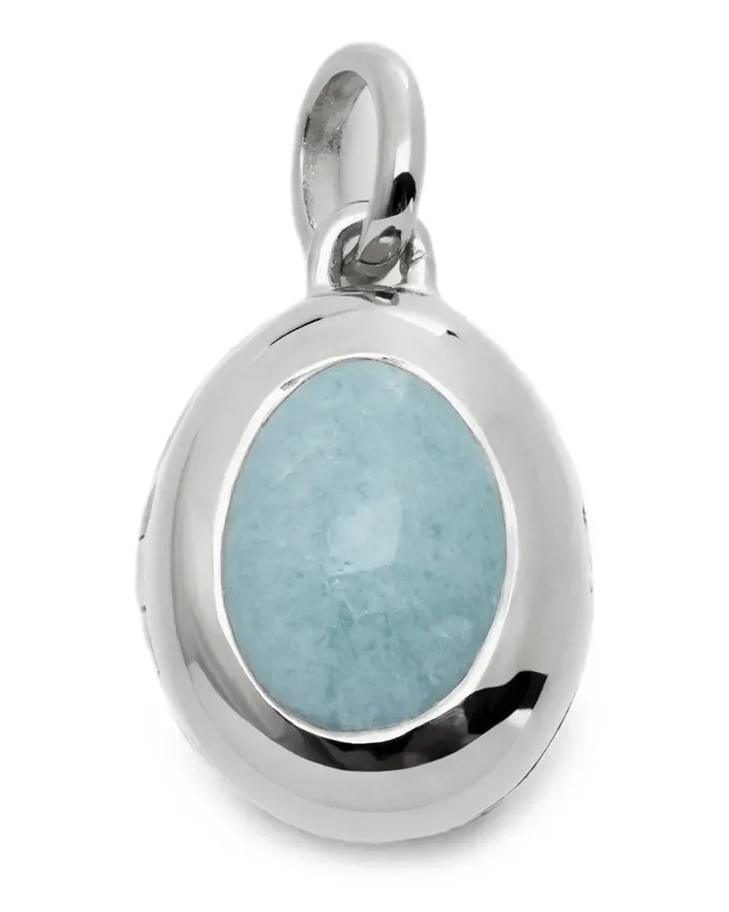 Monica Vinader March Halskette mit Aquamarin - Silber Silber