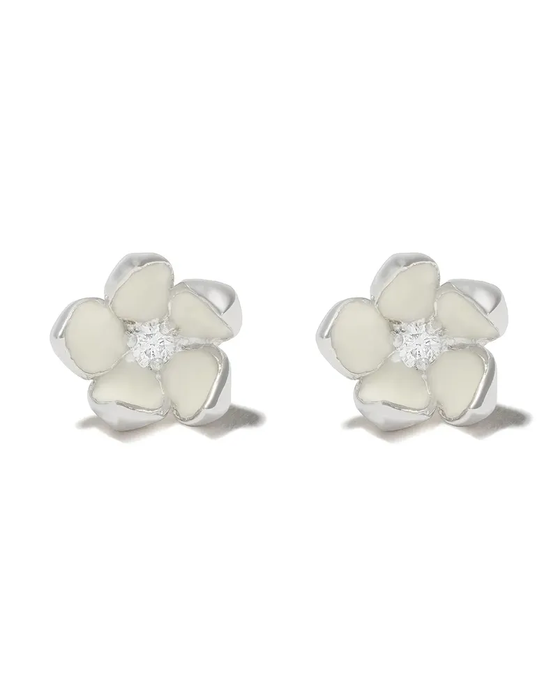 Shaun Leane Cherry Blossom' Ohrringe mit Diamanten - STERLING SILVER Sterling