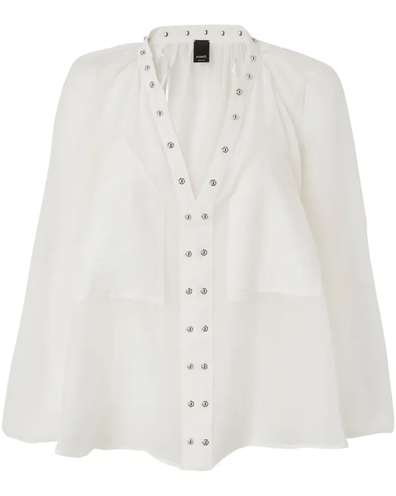 Pinko Oberteil mit Nieten - Weiß Weiß