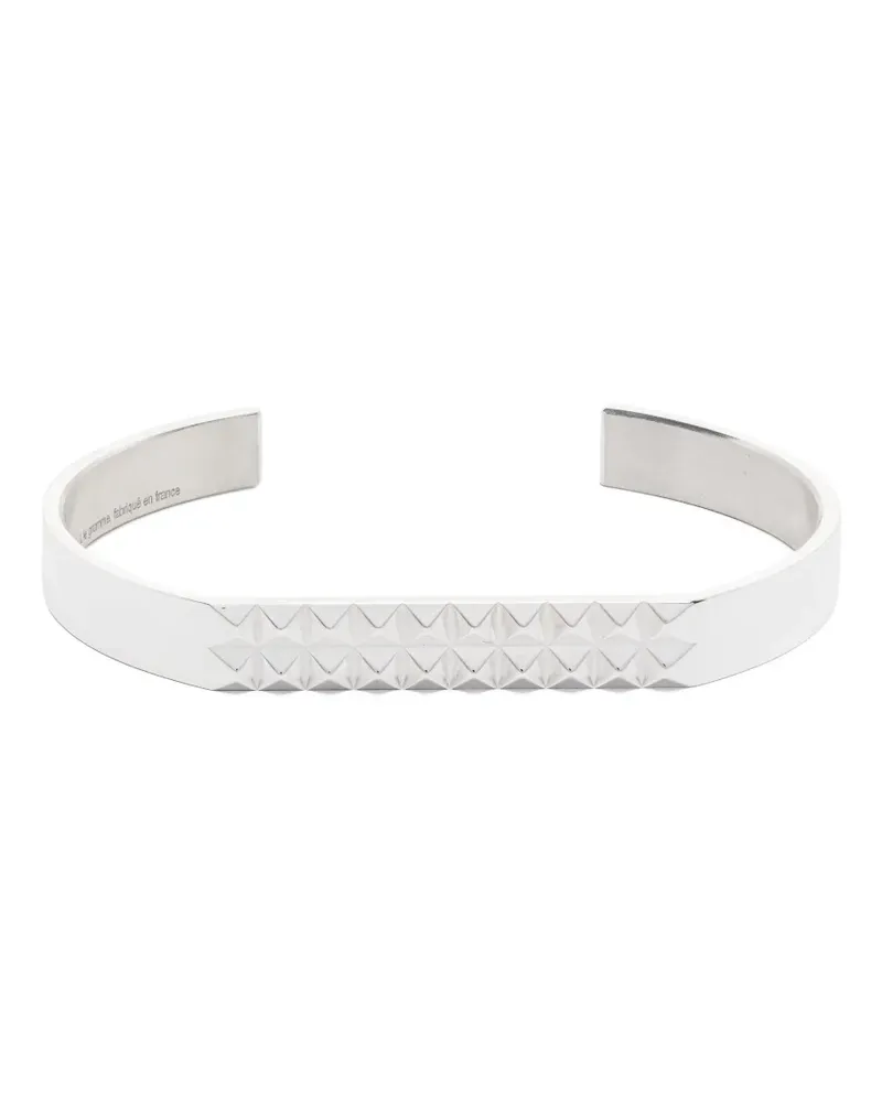 Le Gramme pyramid-guilloche bracelet - Silber Silber