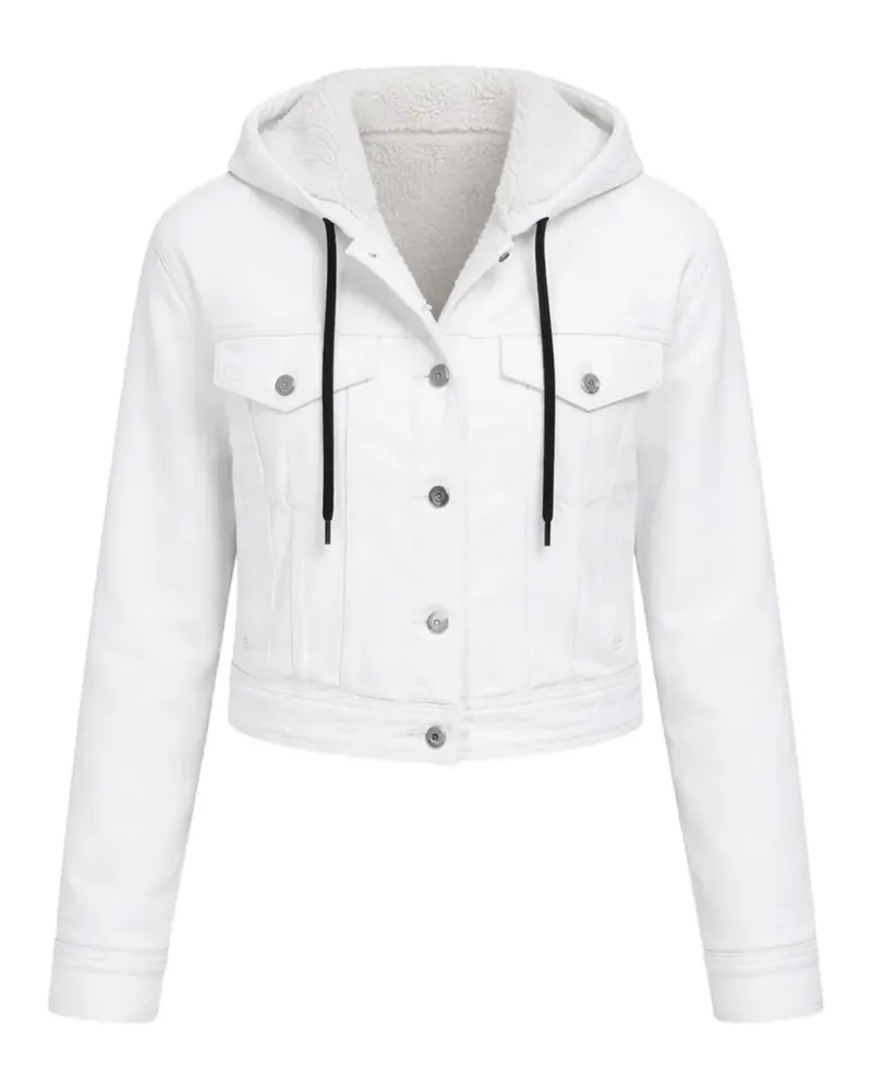 Iceberg button fastening hooded jacket - Weiß Weiß