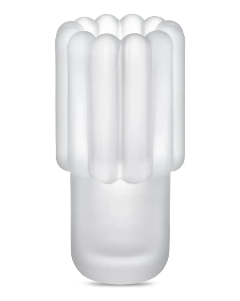 Tom Dixon Mittelgroße Press Vase mit mattiertem Schaft - Weiß Weiß