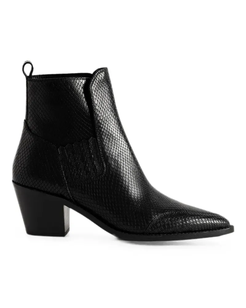 Zadig & Voltaire Tyler Neo Stiefel mit Schlangenleder-Effekt - Schwarz Schwarz