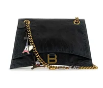 Crush Chain Schultertasche - Schwarz