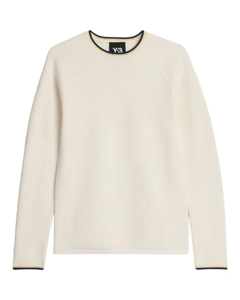 Wales Bonner x Y-3 Pullover aus Rippstrick mit Raglanärmeln - Weiß Weiß