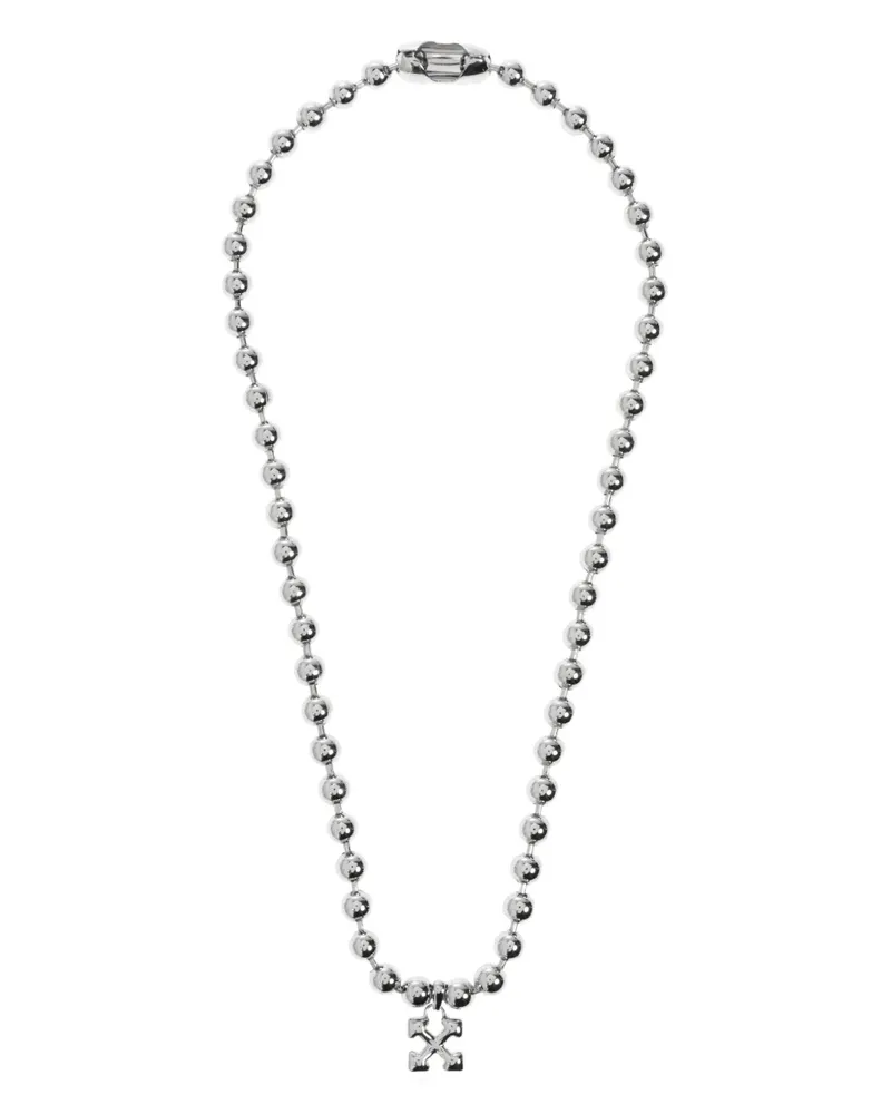 OFF-WHITE Arrows-motif ball-chain necklace - Silber Silber