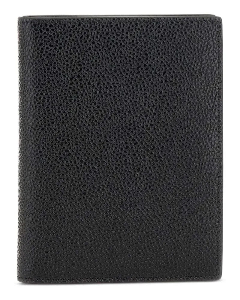 Thom Browne Pass-Etui aus strukturiertem Leder - Schwarz Schwarz