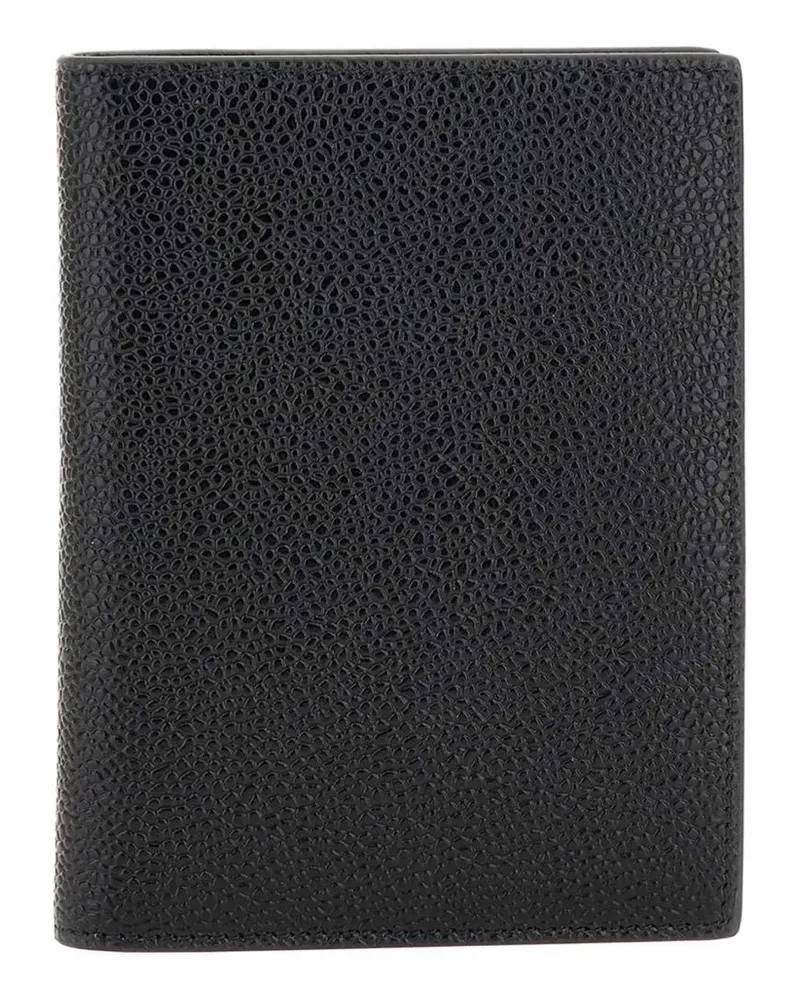 Thom Browne Pass-Etui aus strukturiertem Leder - Schwarz Schwarz