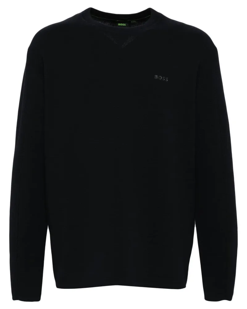 HUGO BOSS Pullover mit Logo - Schwarz Schwarz