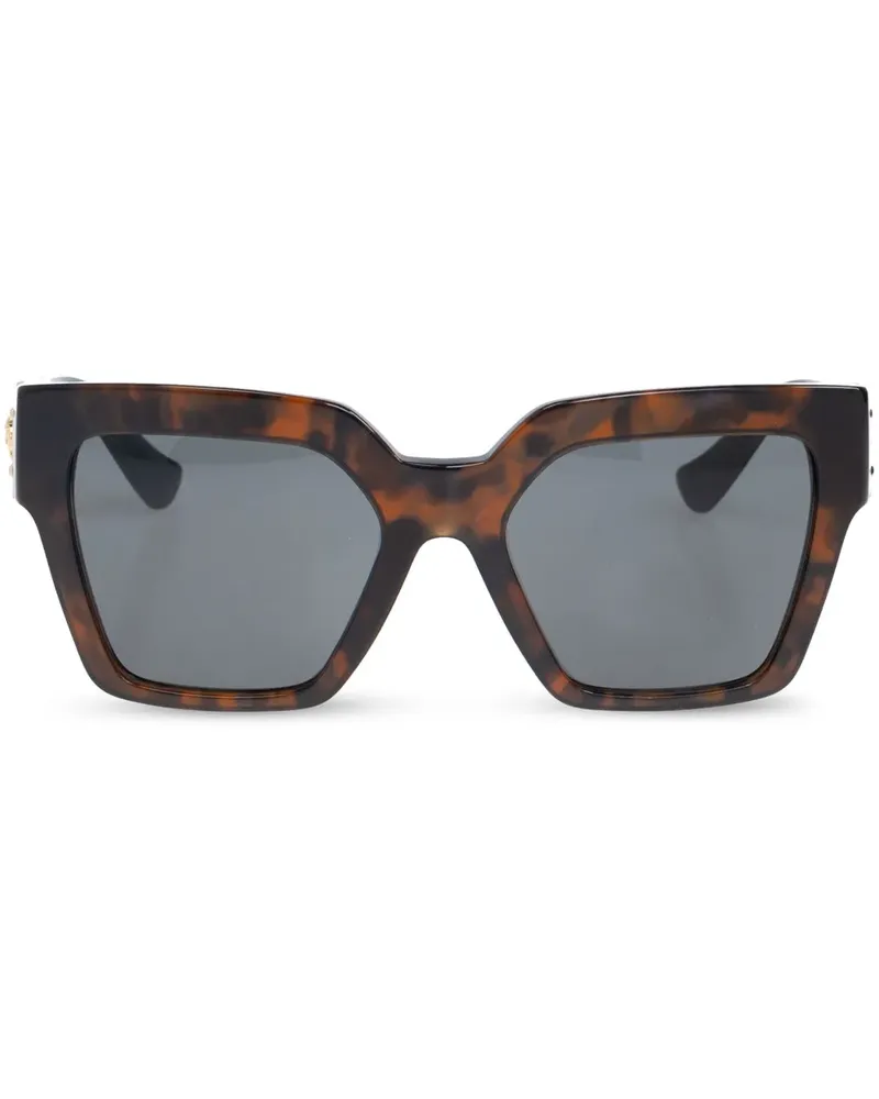 Versace Sonnenbrille mit eckigem Gestell - Braun Braun