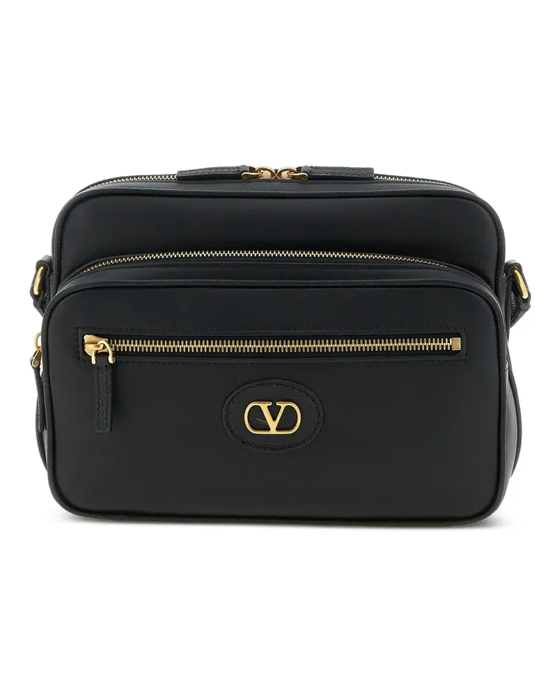 Valentino Garavani multi pocket vlogo leather shoulder bag - Schwarz Schwarz