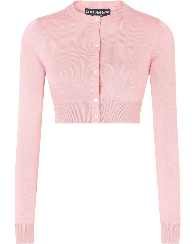 Dolce & Gabbana Cropped-Cardigan aus Seide - Rosa Rosa