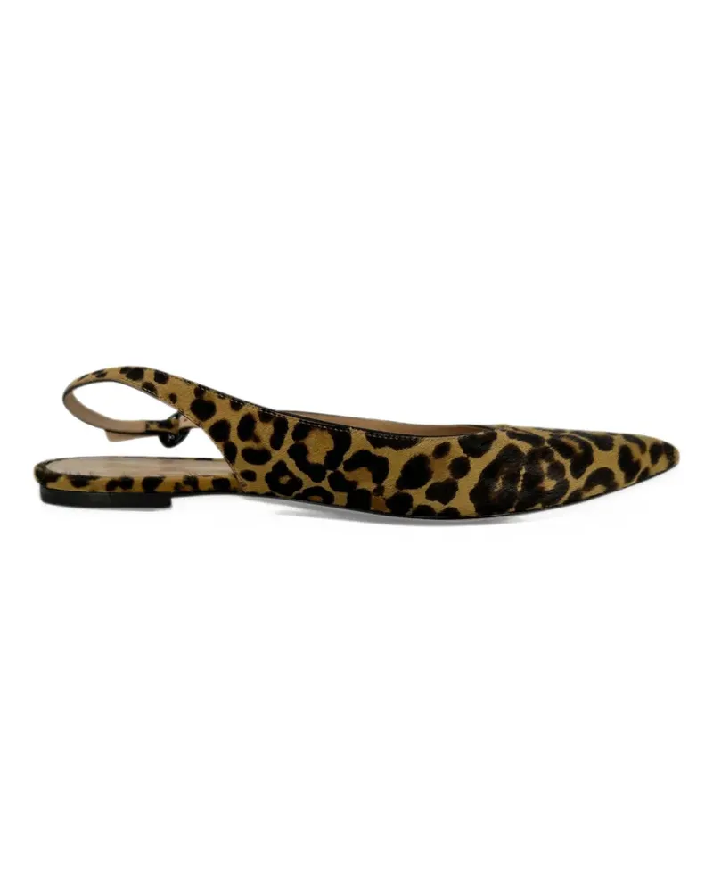 Gianvito Rossi leopard-print slingback pumps - Braun Braun