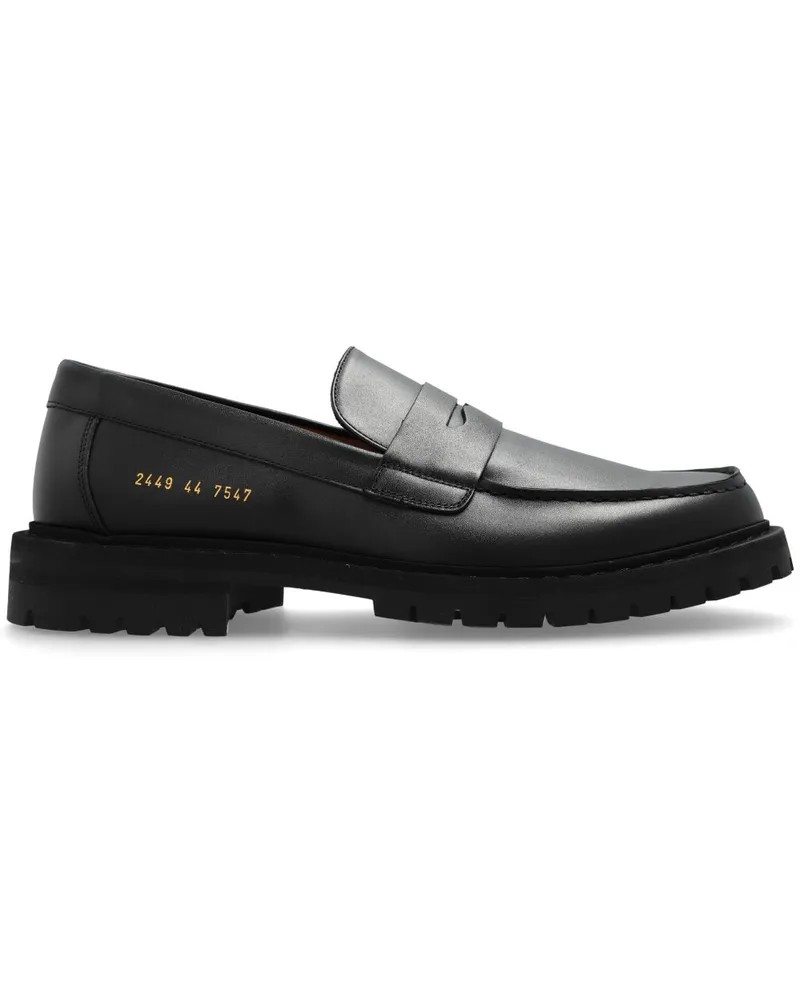 Common Projects Loafer mit runder Kappe Schwarz