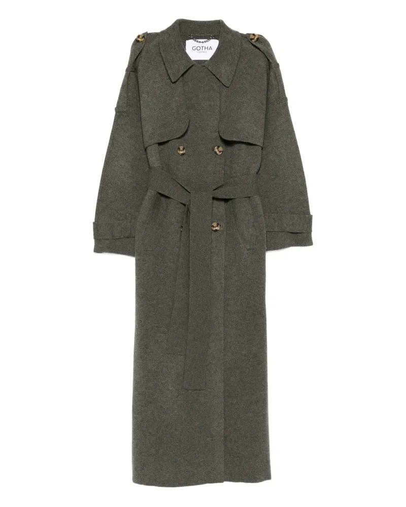 Gotha double-breasted belted coat - Grau Grau